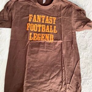 Solid Threads Fantasy Football Legend Brown Orange T-Shirt Size Medium